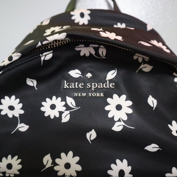 Kate Spade Black and White Daisy Backpack - Picture 5 of 11